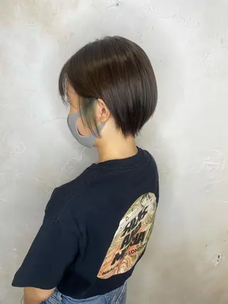 ショート カラー 髪質改善/縮毛矯正 砂原一博のヘアスタイル