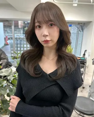 ミディアム カラー 韓国ヘア 店長NEGIのヘアスタイル
