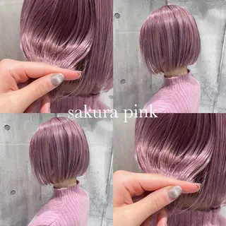 ミディアム カラー ウルフカット ハッシュカット/七海のヘアスタイル