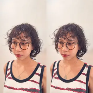 ミディアム カラー パーマ mopa_kaede ナチュラル/レイヤーのヘアスタイル
