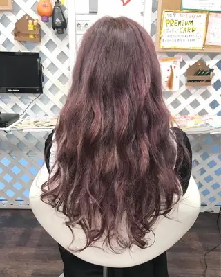 ロング カラー 岩谷/ブリーチ 🪽透明感カラーのヘアスタイル