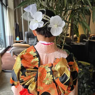 ミディアム ヘアアレンジ ハヤシ マユ ✂ 府中美容室のヘアスタイル