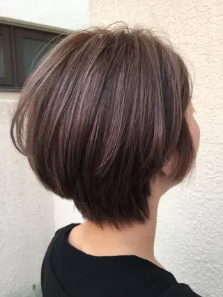ショート カラー パーマ ヘアアレンジ 【白髪ぼかし 専門GBG】自由が丘のヘアスタイル