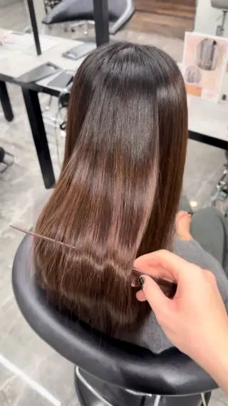 ロング りきと🦋河原町 縮毛矯正/艶カラーのヘアスタイル