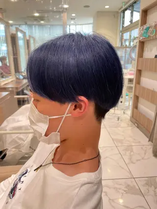 ショート カラー メンズ 【メンズ縮毛矯正】 田中秀斗のヘアスタイル