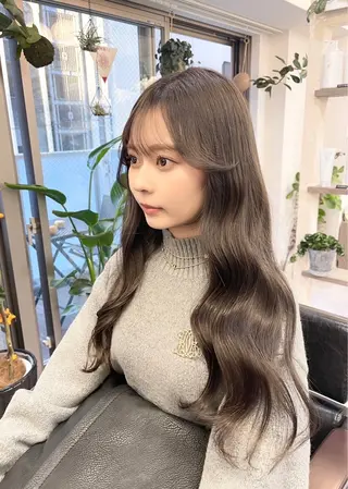 ロング カラー 髪質改善で 憧れの潤艶美髪にのヘアスタイル