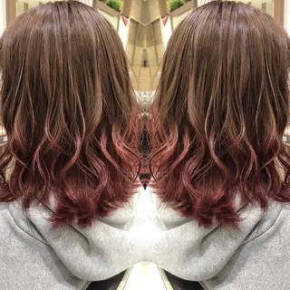 ミディアム カラー 韓国レイヤー×透明感 カラー/山崎一輝のヘアスタイル