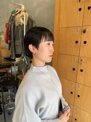 ショート 似合わせパーマ 鮫島竜海のヘアスタイル