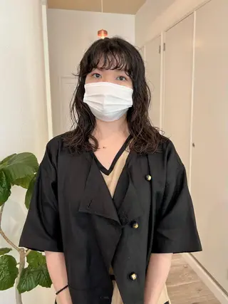 セミロング パーマ ショート& パーマ　坂本のヘアスタイル