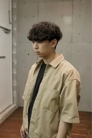 ミディアム パーマ メンズ 🌀パーマ特化 美容師🌀/しゅんのヘアスタイル