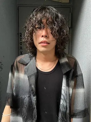 ショート カラー パーマ ヘアアレンジ メンズ 💎髪質改善特化💎 RUITOのヘアスタイル