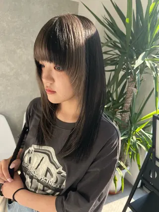 セミロング カラー hiyori 【ﾌﾗﾐｭｰﾑ高崎】のヘアスタイル