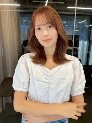 ミディアム 伊藤 莉奈　韓国ヘアのヘアスタイル
