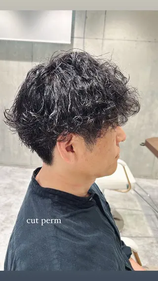 パーマ メンズ 🫧透明感イルミナ カラー🫧三浦菜々子のヘアスタイル