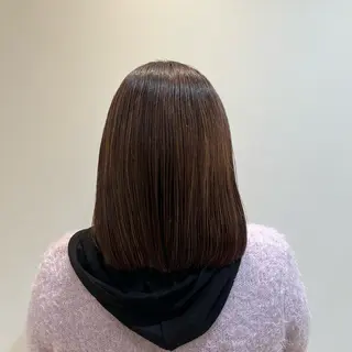セミロング カラー 韓国風🌷✨ 守屋紗希のヘアスタイル