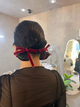 セミロング ヘアアレンジ COMOREVI hair salon所属・KANA🌿透明感/ レイヤーcut🌿のヘアスタイル