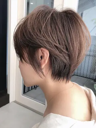 ショート 韓国風レイヤー ショート/犬塚 優介のヘアスタイル