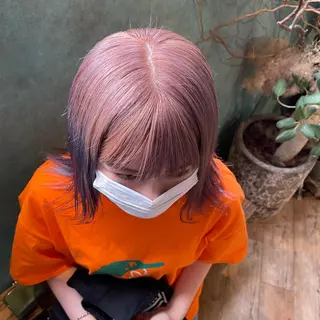 ミディアム 永田 優希のヘアスタイル