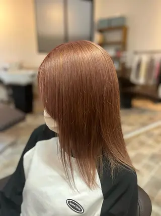 セミロング カラー ヘアカラー&縮毛矯正 STAR☆RIVERのヘアスタイル