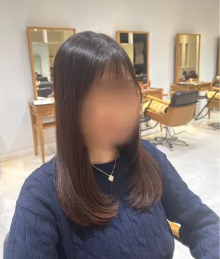 ミディアム 透明感カラー☁️岩永 侑奈のヘアスタイル