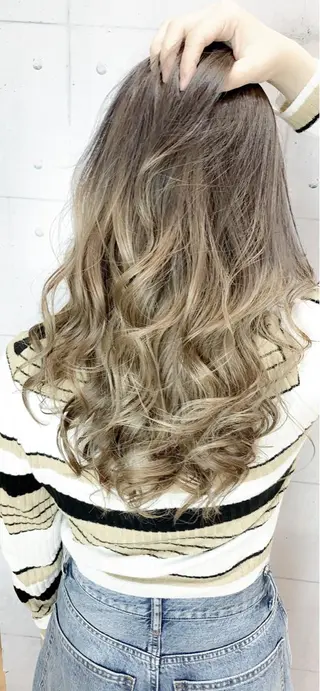 セミロング カラー 小島 脩のヘアスタイル