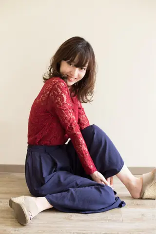 セミロング カラー パーマ 宮田 一宏のヘアスタイル