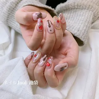 セミロング ネイルJaol 池袋のネイルデザイン