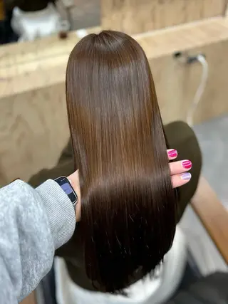 ロング 縮毛矯正/髪質改善 /nuup岩田のヘアスタイル
