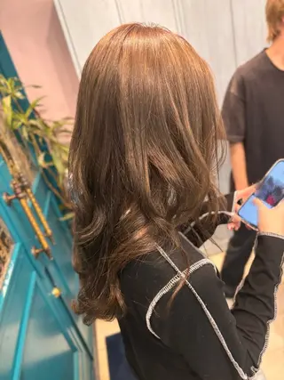 カラー 🌱なゆみ🌱透明感 /ナチュラル/高宮のヘアスタイル