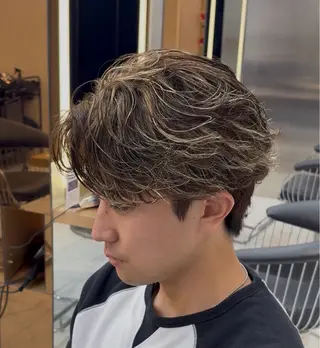 ミディアム カラー パーマ tatsuya /フェザーパーマのヘアスタイル