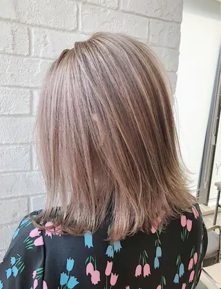 ミディアム カラー ノンダメージ髪質改善 カラー💎/KURAのヘアスタイル