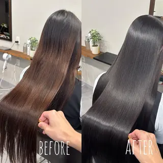 ロング 縮毛矯正、髪質改善／ 松田 龍之介のヘアスタイル