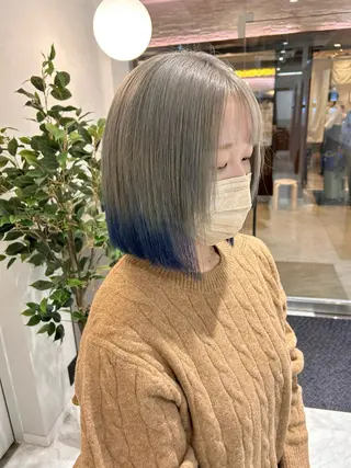 ミディアム カラー 薄田 珠美のヘアスタイル