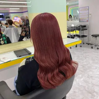 セミロング カラー ヘアアレンジ mai🍑暖色カラー /レイヤー💖のヘアスタイル