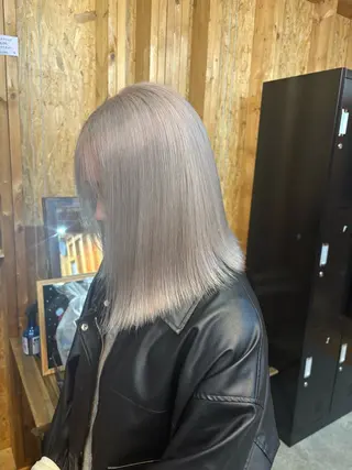 カラー まろみ暖色×ボブ ×chia🕯のヘアスタイル
