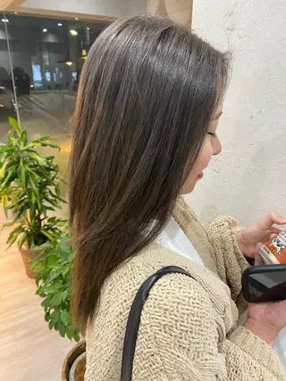 セミロング カラー 【美髪矯正特化】 ズケヤマのヘアスタイル
