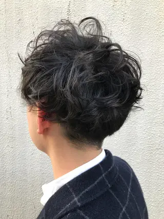 ショート パーマ メンズ Vir by browのヘアスタイル