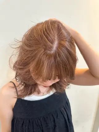 セミロング ベージュ/透明感/ レイヤー/あやか💕のヘアスタイル
