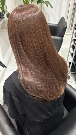 セミロング カラー 🎀透明感× 赤み消し🎀正源のヘアスタイル