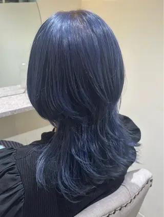 セミロング カラー LEAPS adore都島店所属・みゆう 都島/透明感のヘアスタイル