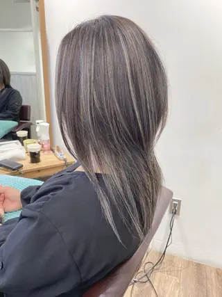 ロング カラー ハイライト⭐️上野 高広のヘアスタイル