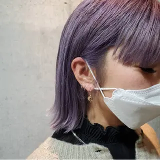 ミディアム カラー 谷 結奈のヘアスタイル