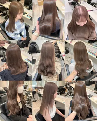 ロング カラー ヘアアレンジ 代表🎀 ふわモテ愛 され髪🩷yumiのヘアスタイル