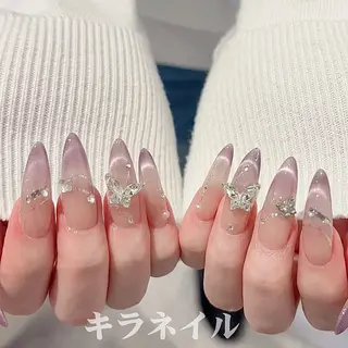 ネイル 🎀kira 長さだし💗モチ最高のネイルデザイン