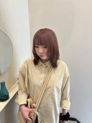 ミディアム カラー 坂本 桃花のヘアスタイル