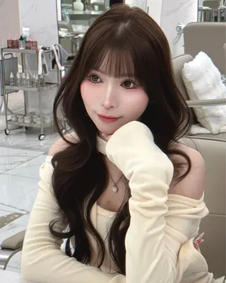 ロング のり🐼顔まわり/ 韓国/レイヤーカットのヘアスタイル