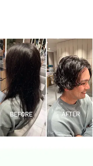 パーマ メンズ kako　ショート ボブのヘアスタイル