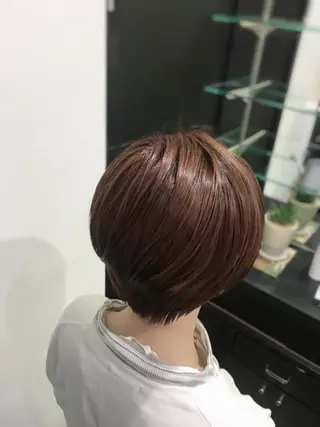 ショート カラー パーマ ヘアアレンジ ジユン 지윤のヘアスタイル
