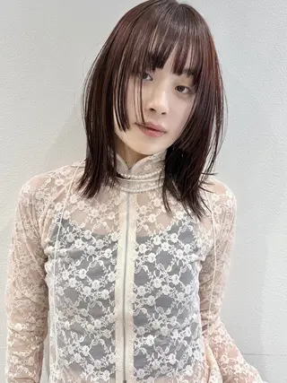 セミロング カラー 🧚🏻momo 🧚🏻【下北沢】のヘアスタイル