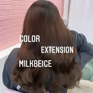 ロング カラー エクステ🩵ブリーチ 韓国ヘア🩵KAEのヘアスタイル
